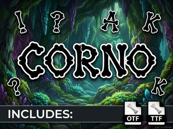 Corno: The Prehistoric Display Typeface with a Modern Gothic Soul
