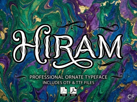 Hiram: The Decorative Display Font for Bold Statements